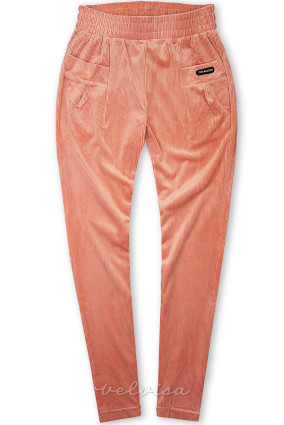 Lososovo rožnate hlače z žepi THE  BRAND