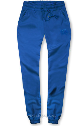 Kobaltno modre športne hlače z žepi