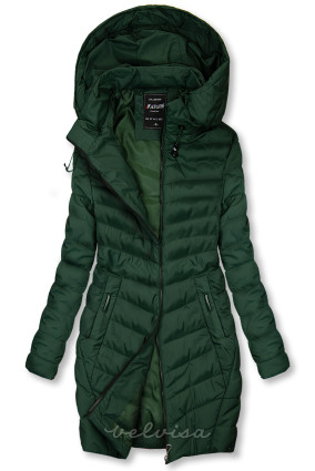 Prehodna jakna, daljši kroj, zelena