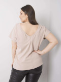 Bež majica plus size od pamuka