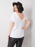 Bela plus size majica iz bombaža