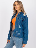 Ženska modra jeans jakna