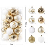 Božični okraski beli/zlati 34 ks