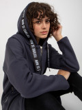 Grafitna dolga oversize jopica