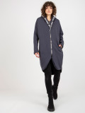 Grafitna dolga oversize jopica