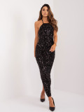 Elegantna maxi obleka z aplikacijo
