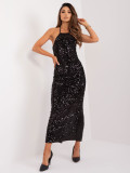 Elegantna maxi obleka z aplikacijo