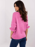 Roza pulover s 3/4 rokavi