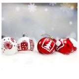 Božični okraski beli/rdeči 16 ks