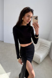Črna bluza Linnea