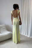 Aurelia rumena maxi obleka