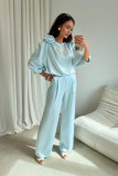 Hlače v barvi baby blue