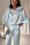 Hlače v barvi baby blue