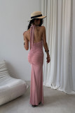 Adeline – roza maxi obleka
