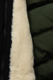 Klasična zimska parka črna/zelena (army)