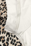 Dvostranska jakna bela/leopardji vzorec