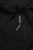 Ženska prehodna parka s kapuco – Črna
