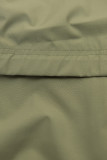 Spomladanska parka z veliko kapuco khaki