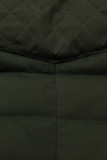 Topla prešita bunda temno khaki