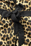 Obojestranska jakna črna/leopardja