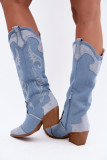 Jeans kavbojski škornji s peto