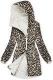 Dvostranska jakna bela/leopardji vzorec