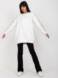 Bela-bežna oversize majica RUE PARIS