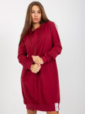 Bordo obleka s kapuco