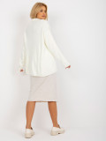 Ecru dolgi oversize pulover z ovratnikom RUE PARIS