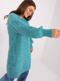 Turkizna oversize pletena obleka