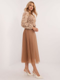 Midi tila krilo v camel barvi