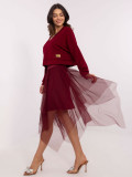 Eleganten komplet v bordo barvi