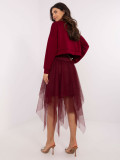 Eleganten komplet v bordo barvi