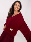 Eleganten komplet v bordo barvi