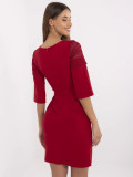 Elegantna bordo koktajl obleka