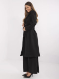 Elegantna črna prehodna bunda