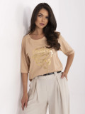 Stilna bluzica v camel barvi