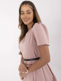 Elegantna midi obleka v temno roza
