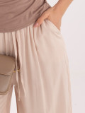 Bež palazzo hlače iz viskoze