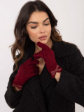 Elegantne bordo rokavice z mašnico