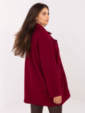 Eleganten prehodni plašč v bordo barvi