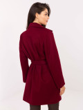 Eleganten prehodni plašč v bordo barvi