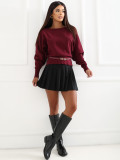 Eleganten bordo pulover s pasom