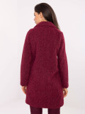 Eleganten prehodni plašč v bordo barvi