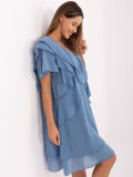 Oversize obleka v temno modri barvi