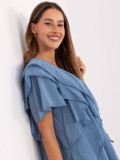 Oversize obleka v temno modri barvi