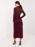 Elegantno bordo midi krilo s pasom