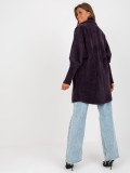 Prehodni plašč iz alpake in volne violet