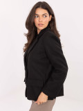 Kratek eleganten prehodni plašč črn