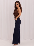 Široke kavbojke z visokim pasom